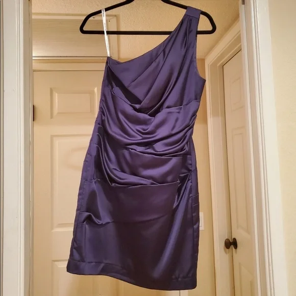 David’s Bridal Plum Dress Size 6 - Picture 3 of 7